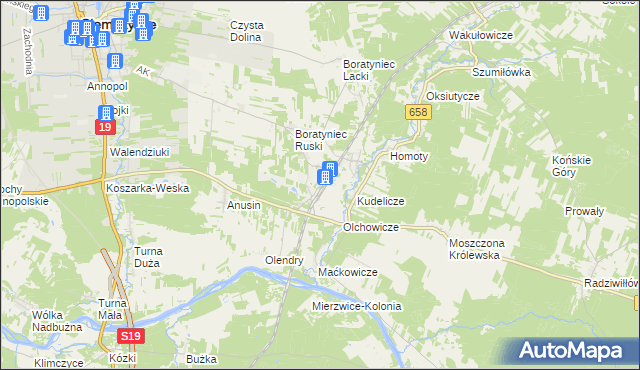 mapa Siemiatycze-Stacja, Siemiatycze-Stacja na mapie Targeo