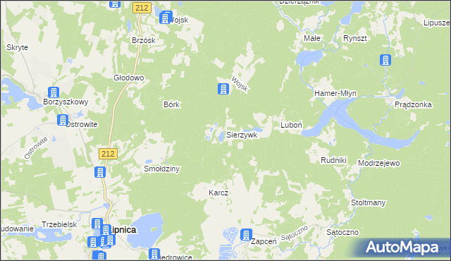 mapa Sierzywk, Sierzywk na mapie Targeo