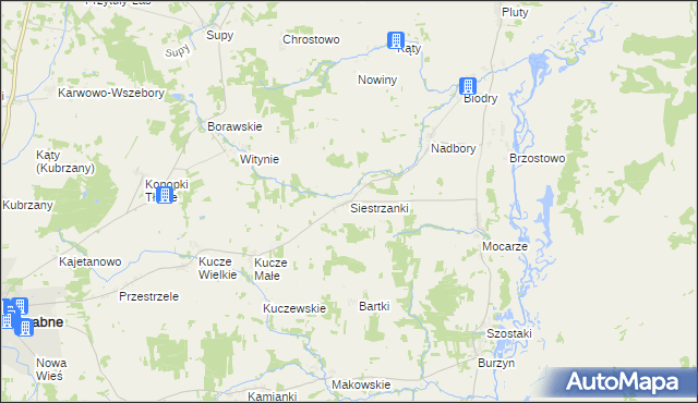 mapa Siestrzanki, Siestrzanki na mapie Targeo