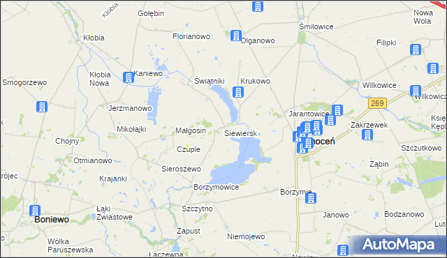 mapa Siewiersk, Siewiersk na mapie Targeo