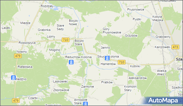 mapa Sikucin, Sikucin na mapie Targeo