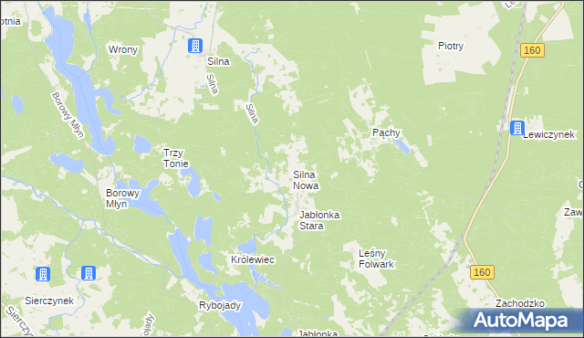 mapa Silna Nowa, Silna Nowa na mapie Targeo
