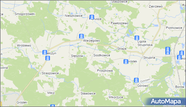 mapa Siodłkowice, Siodłkowice na mapie Targeo