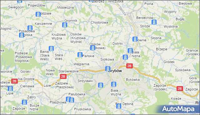 mapa Siołkowa, Siołkowa na mapie Targeo