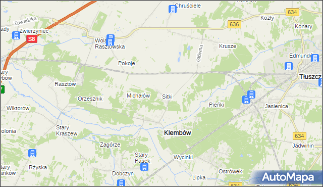 mapa Sitki, Sitki na mapie Targeo