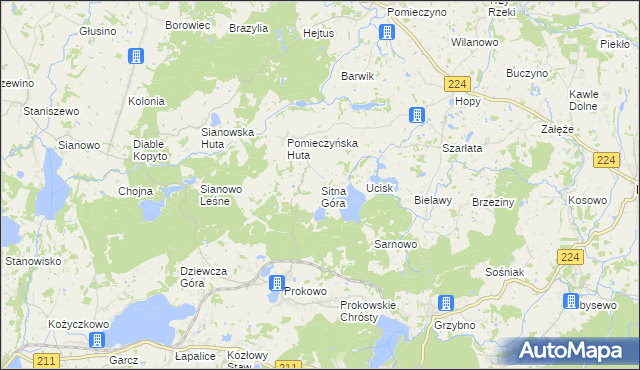 mapa Sitna Góra, Sitna Góra na mapie Targeo