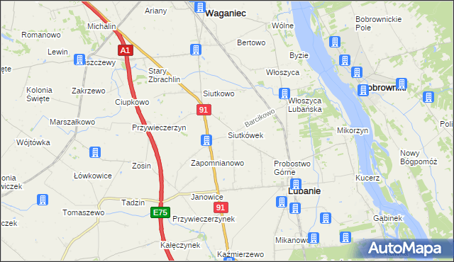 mapa Siutkówek, Siutkówek na mapie Targeo