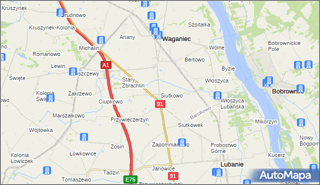 mapa Siutkowo, Siutkowo na mapie Targeo