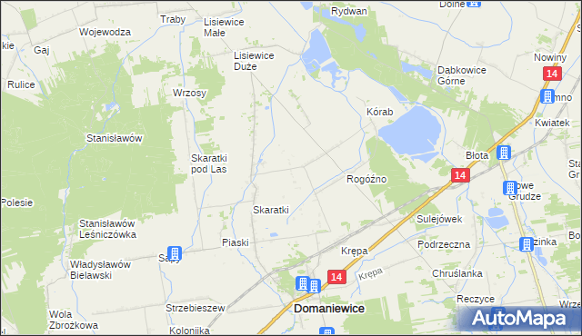 mapa Skaratki pod Rogóźno, Skaratki pod Rogóźno na mapie Targeo