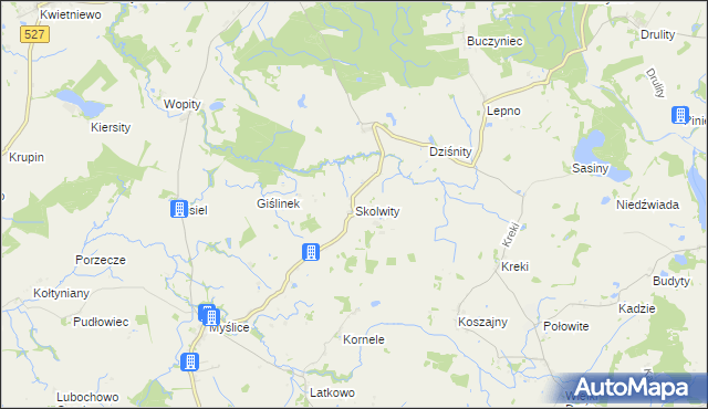 mapa Skolwity, Skolwity na mapie Targeo