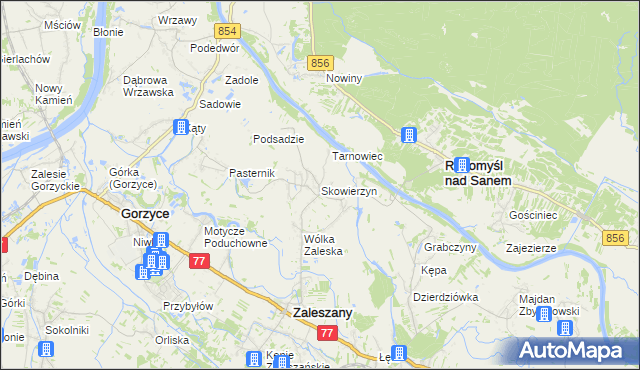 mapa Skowierzyn, Skowierzyn na mapie Targeo