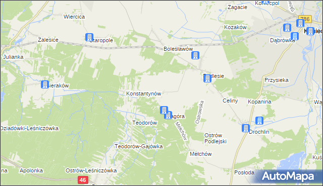 mapa Skrajniwa, Skrajniwa na mapie Targeo