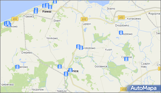 mapa Skrobotowo, Skrobotowo na mapie Targeo