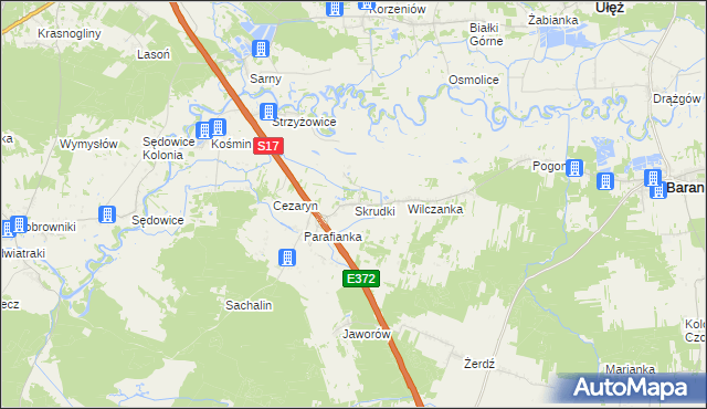 mapa Skrudki, Skrudki na mapie Targeo