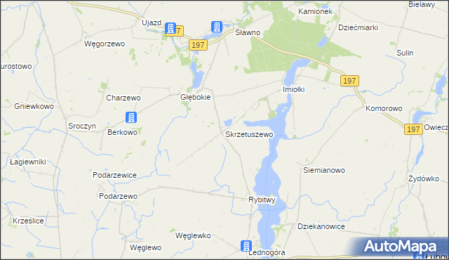 mapa Skrzetuszewo, Skrzetuszewo na mapie Targeo