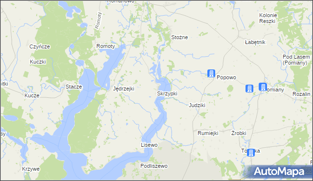 mapa Skrzypki, Skrzypki na mapie Targeo