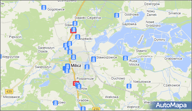 mapa Sławoszowice, Sławoszowice na mapie Targeo