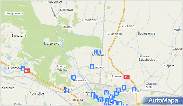 mapa Słomówko, Słomówko na mapie Targeo