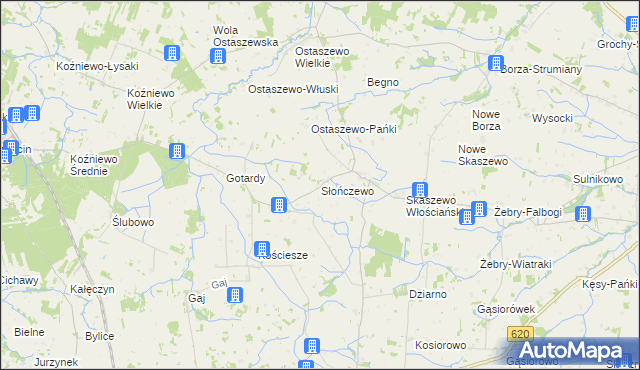 mapa Słończewo, Słończewo na mapie Targeo