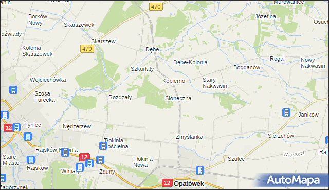 mapa Słoneczna, Słoneczna na mapie Targeo