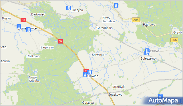mapa Słowinko, Słowinko na mapie Targeo