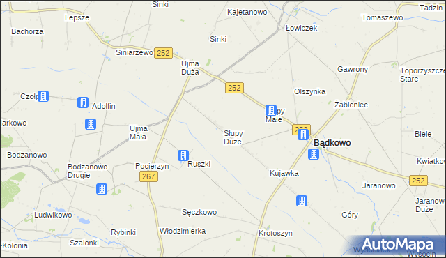 mapa Słupy Duże, Słupy Duże na mapie Targeo