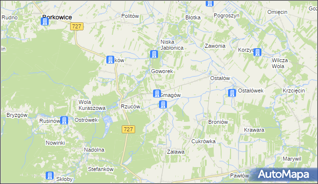 mapa Smagów, Smagów na mapie Targeo