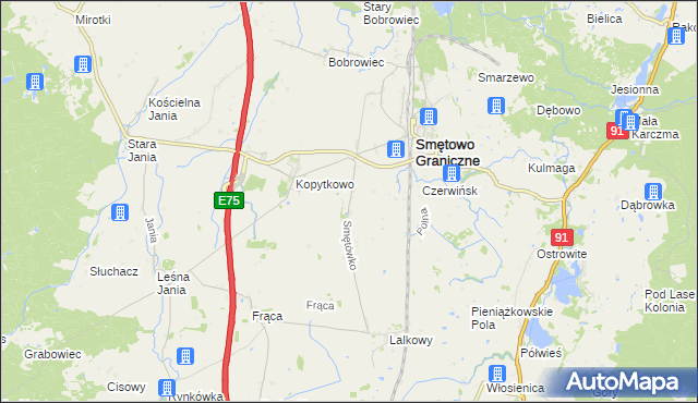 mapa Smętówko, Smętówko na mapie Targeo