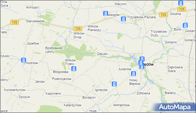 mapa Śmiechówek, Śmiechówek na mapie Targeo