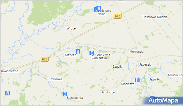 mapa Smogorówka Goniądzka, Smogorówka Goniądzka na mapie Targeo