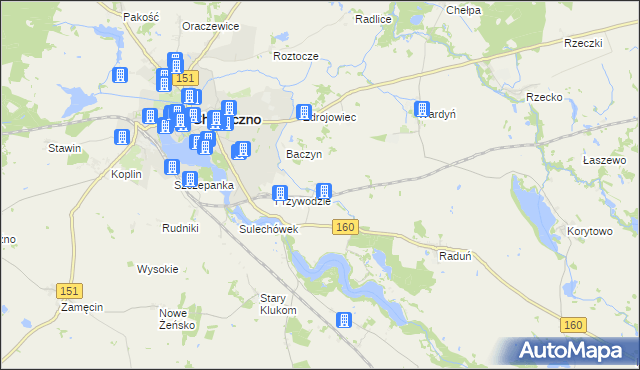 mapa Smoleń gmina Choszczno, Smoleń gmina Choszczno na mapie Targeo