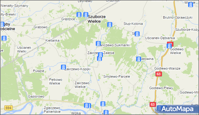 mapa Smolewo-Wieś, Smolewo-Wieś na mapie Targeo