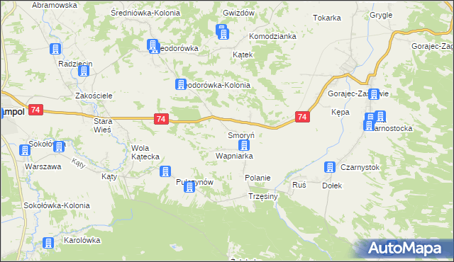 mapa Smoryń, Smoryń na mapie Targeo