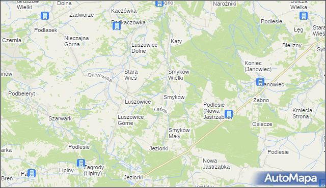 mapa Smyków gmina Radgoszcz, Smyków gmina Radgoszcz na mapie Targeo