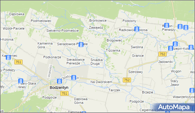 mapa Śniadka Trzecia, Śniadka Trzecia na mapie Targeo