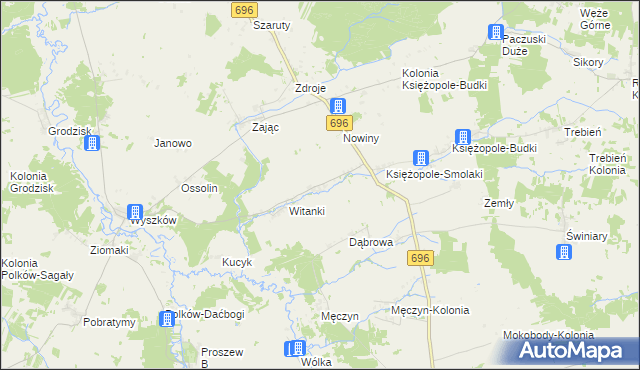 mapa Śnice, Śnice na mapie Targeo