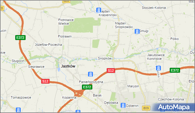 mapa Snopków, Snopków na mapie Targeo