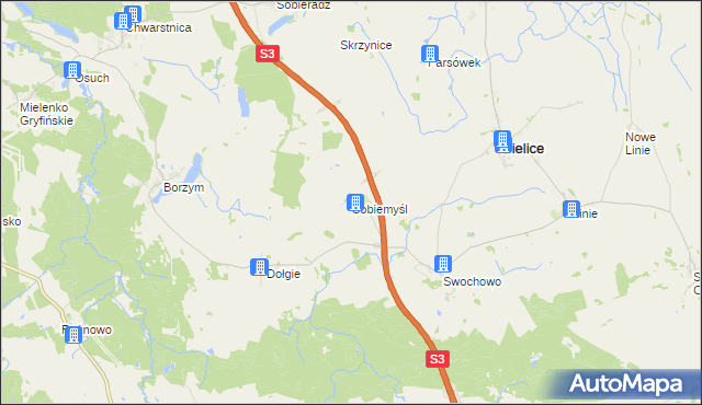 mapa Sobiemyśl, Sobiemyśl na mapie Targeo