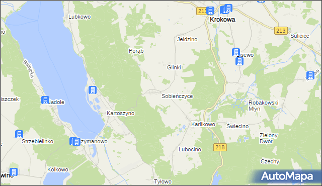 mapa Sobieńczyce, Sobieńczyce na mapie Targeo