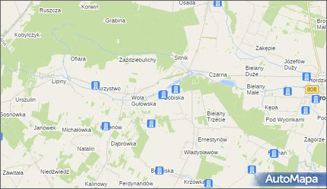 mapa Sobiska, Sobiska na mapie Targeo