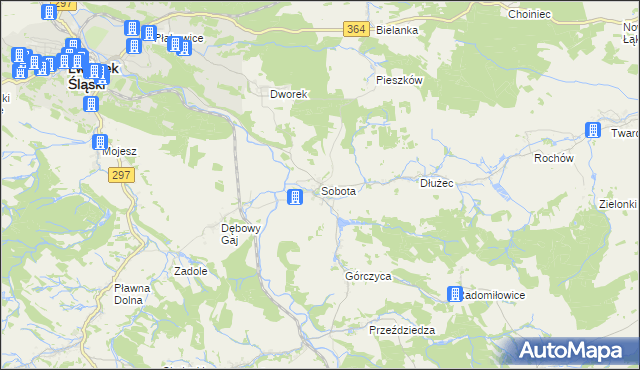 mapa Sobota gmina Lwówek Śląski, Sobota gmina Lwówek Śląski na mapie Targeo