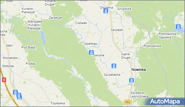 mapa Sokolne, Sokolne na mapie Targeo