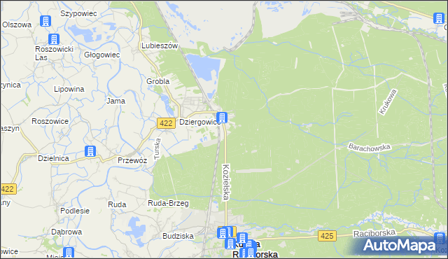 mapa Solarnia gmina Bierawa, Solarnia gmina Bierawa na mapie Targeo