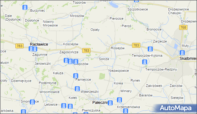 mapa Solcza, Solcza na mapie Targeo