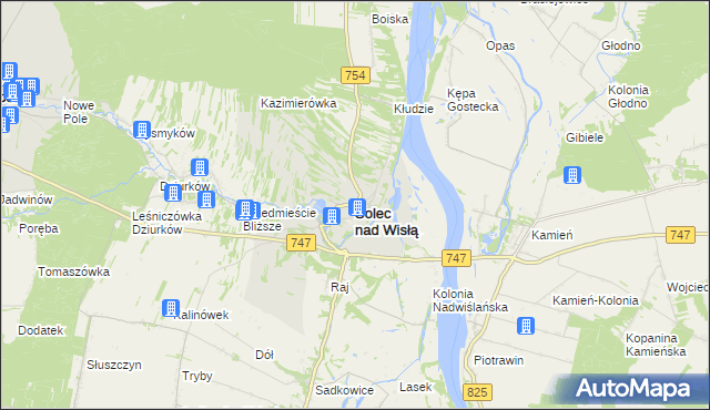 mapa Solec nad Wisłą, Solec nad Wisłą na mapie Targeo