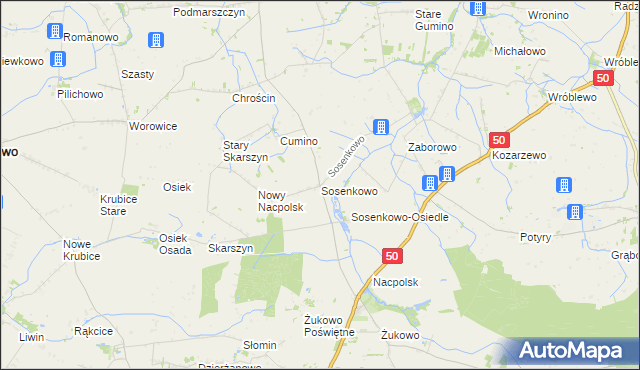 mapa Sosenkowo, Sosenkowo na mapie Targeo