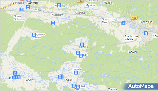 mapa Spórok, Spórok na mapie Targeo