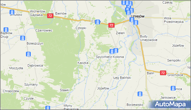 mapa Spycimierz-Kolonia, Spycimierz-Kolonia na mapie Targeo