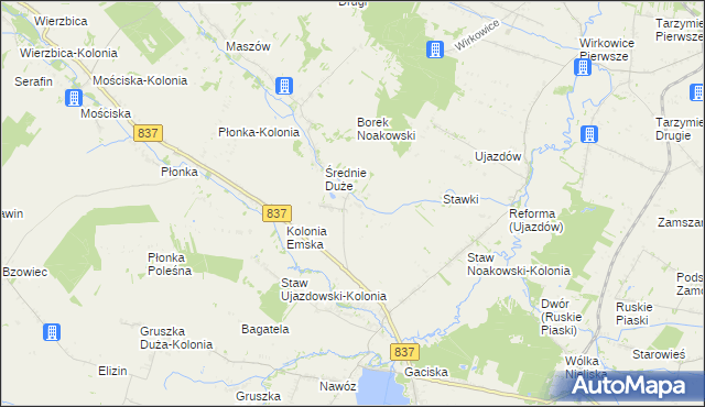 mapa Średnie Małe, Średnie Małe na mapie Targeo