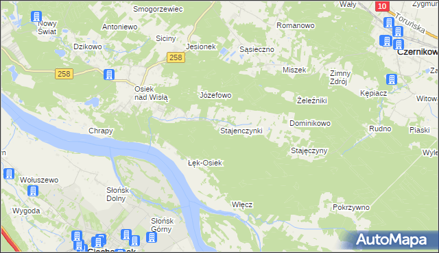 mapa Stajenczynki, Stajenczynki na mapie Targeo